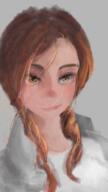 artist:anito brown_eyes character:erin_solstice earther female front_view grey_background head_only human innkeeper simple_background smile solo spoiler:book1 // 540x960 // 620KB // rating:Safe