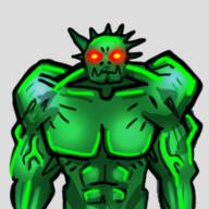 artist:mg character:grimalkin_duveig drake emote front_view glowing_eyes green_scales looking_at_viewer male muscle red_eyes sharp_teeth simple_background solo topless transparent_background upper_body vein yellow_eyes // 300x300 // 104.6KB // rating:Safe