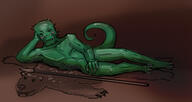 arm_raised artist:mg bear blush brown_background character:relc_grasstongue drake front_view green_scales lying lying_on_side male meta:meme meta:tagme muscle nude pelt_(object) sharp_nails sharp_teeth solo spear spoiler:book1 tail // 3300x1750 // 1.4MB // rating:Questionable
