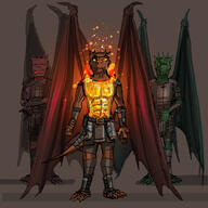 adventurer armor artifact artist:mg brown_scales character:keldrass character:nautia character:oc drake front_view green_scales grey_background grey_chestwear grey_legwear heartflame_breastplate looking_at_viewer male oldblood red_eyes red_scales sharp_nails sharp_teeth simple_background spoiler:book7 spoiler:volume5 standing sword tail warrior wing yellow_eyes // 1200x1200 // 639.8KB // rating:Safe
