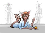 alterkin artist:mg brown_eyes brown_hair cat_ears character:revi lying medium_hair meta:tagme needle spoiler:book2 stitch-folk stitches tail thread // 3300x2400 // 1.7MB // rating:Safe