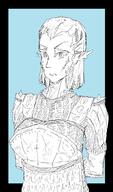anthropomorphized armor artist:johndoe blue_background character:zevara_sunderscale drake female front_view frown long_ears looking_at_viewer medium_hair scar simple_background solo spoiler:book1 upper_body // 1090x1858 // 576.8KB // rating:Safe