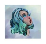 artist:auspiciousoctopi blue_eyes blue_hair character:ceria_springwalker female half-elf head_only looking_up medium_hair open_mouth solo spoiler:book14 spoiler:volume6 // 1381x1347 // 1.5MB // rating:Safe
