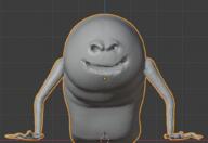 3d_art artist:momo character:skinner flesh_worm front_view grey_background monochrome on_all_fours smile solo spoiler:book1 undead // 1010x696 // 696KB // rating:Safe
