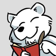 artist:brack book character:mrsha closed_eyes druid emote female front_view gnoll holding_book meta:animated simple_background smile solo spoiler:volume7 white_background white_fur writing // 350x350 // 28.6KB // rating:Safe