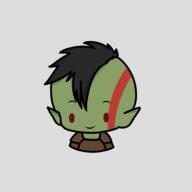 armor artist:mpart1919 black_hair character:numbtongue front_view goblin head_only male musician red_eyes red_paint redfang_tribe short_hair simple_background smile solo spoiler:book2 transparent_background // 2000x2000 // 130.0KB // rating:Safe