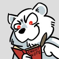 artist:brack book character:mrsha druid emote female front_view gnoll holding_book meta:animated red_eyes simple_background smile solo spoiler:volume7 white_background white_fur writing // 350x350 // 32.3KB // rating:Safe