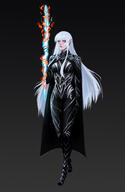 arm_raised artist:maxswell black_background black_cape black_chestwear black_footwear black_handwear black_legwear bodysuit bright_skin cape character:silvenia_ettertree commissioner:linu female fire floating front_view half-elf lightning long_ears long_hair magic scar simple_background solo spoiler:volume7 white_eyes white_hair // 3588x5499 // 4.4MB // rating:Safe