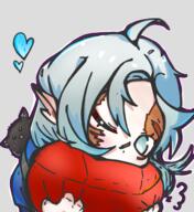 archmage artist:bobo_plushie black_eyes black_fur blue_hair blue_robe blush bright_skin cat character:linu character:rinu character:silvenia chibi deathless duo earther emote female front_view half-elf heart long_ears long_hair mage male no_pupils pillow robe scar simple_background smile spoiler:volume9 transparent_background upper_body white_eyes wink // 645x702 // 252.6KB // rating:Safe