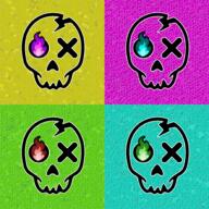 artist:sinsmi blue_eyes character:toren fire glowing_eyes green_eyes purple_eyes red_eyes sexless skeleton skull spoiler:book1 undead // 2000x2000 // 4.6MB // rating:Safe