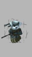 artist:anito character:mrsha copyright:metal_gear druid eyepatch female front_view gnoll grey_background gun holding_riffle meta:crossover riffle simple_background solo spoiler:book2 upper_body white_fur // 350x622 // 73.0KB // rating:Safe