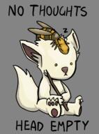 animal artist:mistake_not ashfire_bee bee caption character:apista character:mrsha druid duo female gnoll grey_background holding_wand insect lying simple_background sitting spoiler:volume4 tail text wand white_fur wing yellow_eyes // 469x634 // 122.9KB // rating:Safe
