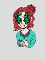 artist:cortz character:lyonette_du_marquin dollar_sign emote female front_view holding_hands human medium_hair nobility princess red_hair simple_background smile solo transparent_background upper_body // 1800x2400 // 709.5KB // rating:Safe